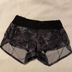 Women's Black Patterned Shorts
